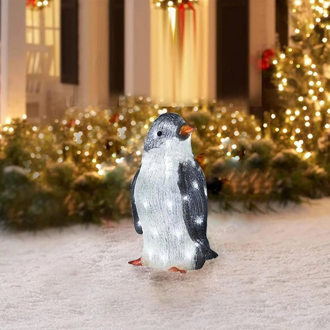 Piquet Pingouins Décoratifs Noël LED