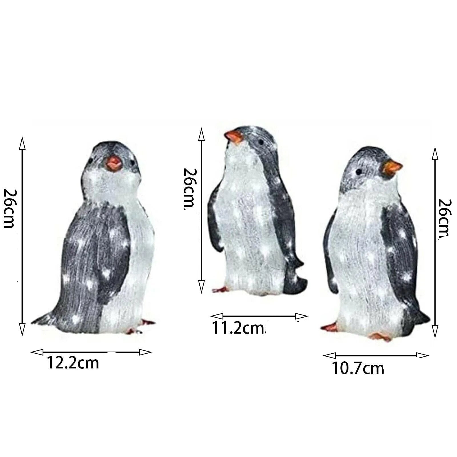 Piquet Pingouins Décoratifs Noël LED de qualité