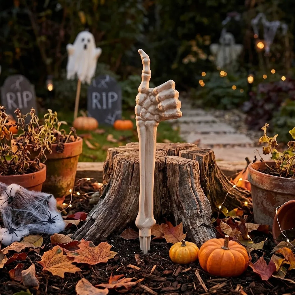 Piquet de Main Squelette pour Jardin Unique
