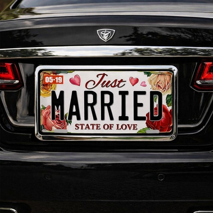 Plaque Décorative Romantique Voiture Mariage