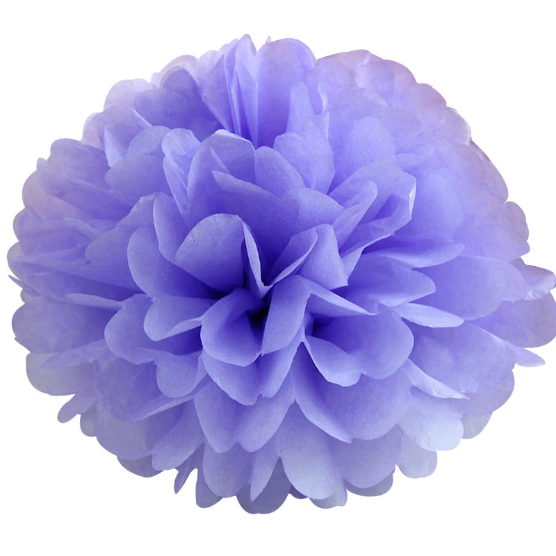 Pompon Déco en Papier Mauve Chic