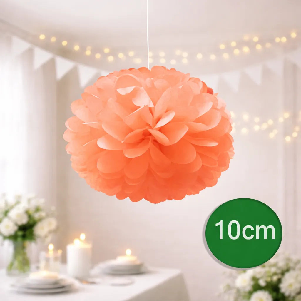 Pompon Décoratif Couleur Pêche romantique