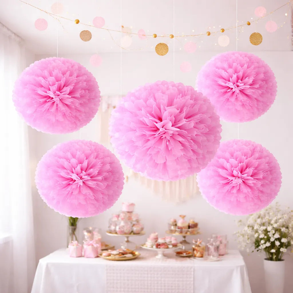 Pompon Décoratif Rose