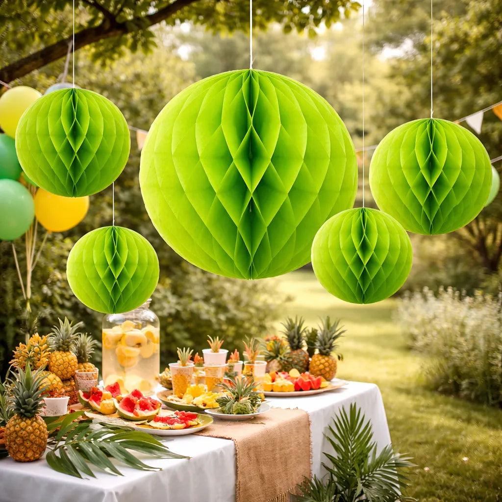 Pompon Nid d’abeille Déco Vert Design