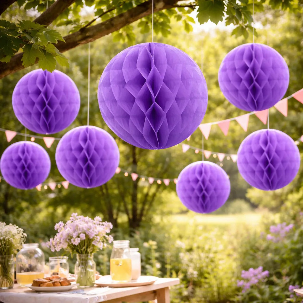 Pompon Nid d’abeille Violet Design