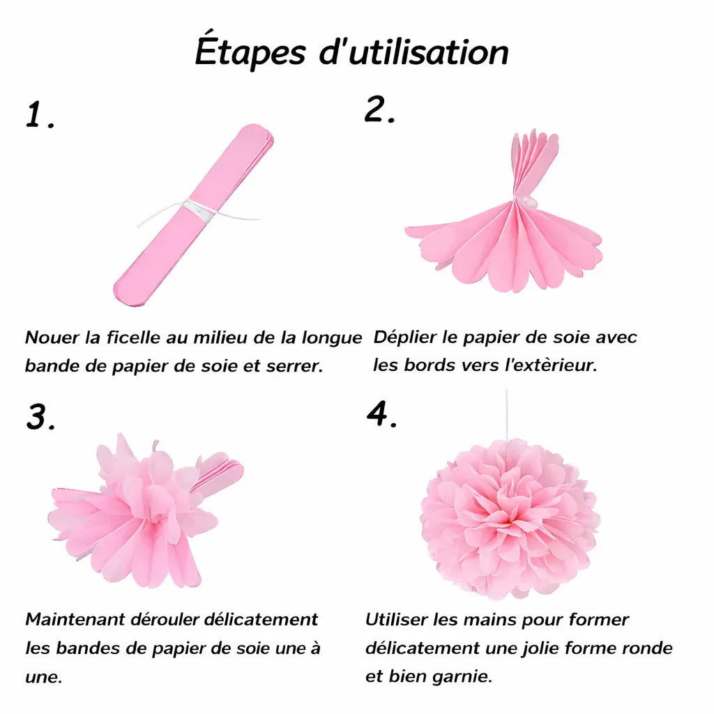 Pompon Rose Tendre classe