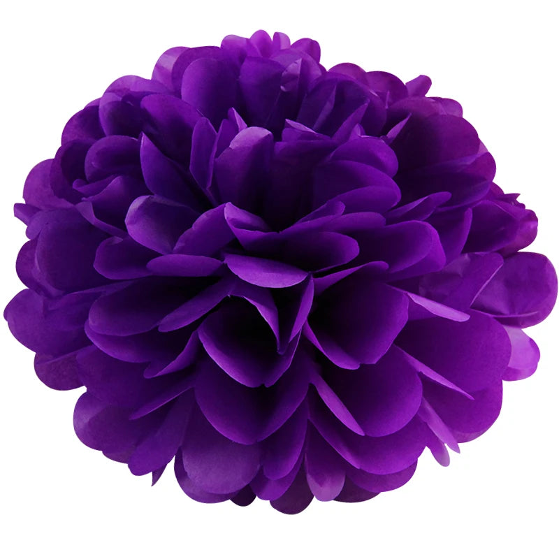 Pompon en Papier Violet élégant