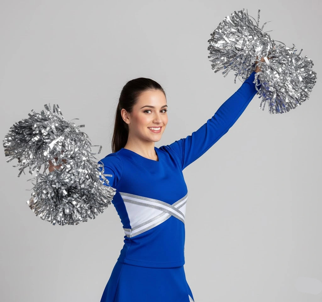 Pompons de Pom-pom Girl Argentés