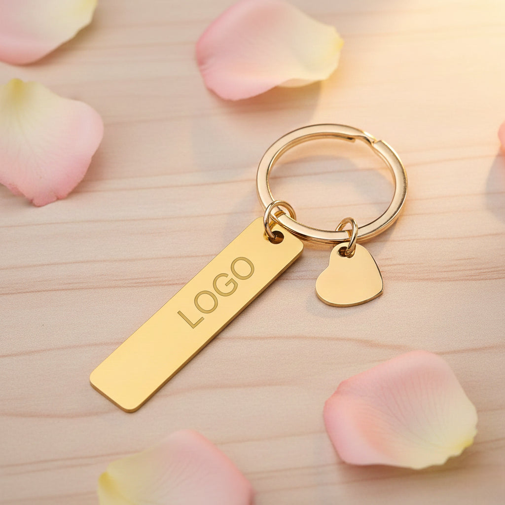Porte-Clés Personnalisé Cœur Saint-Valentin