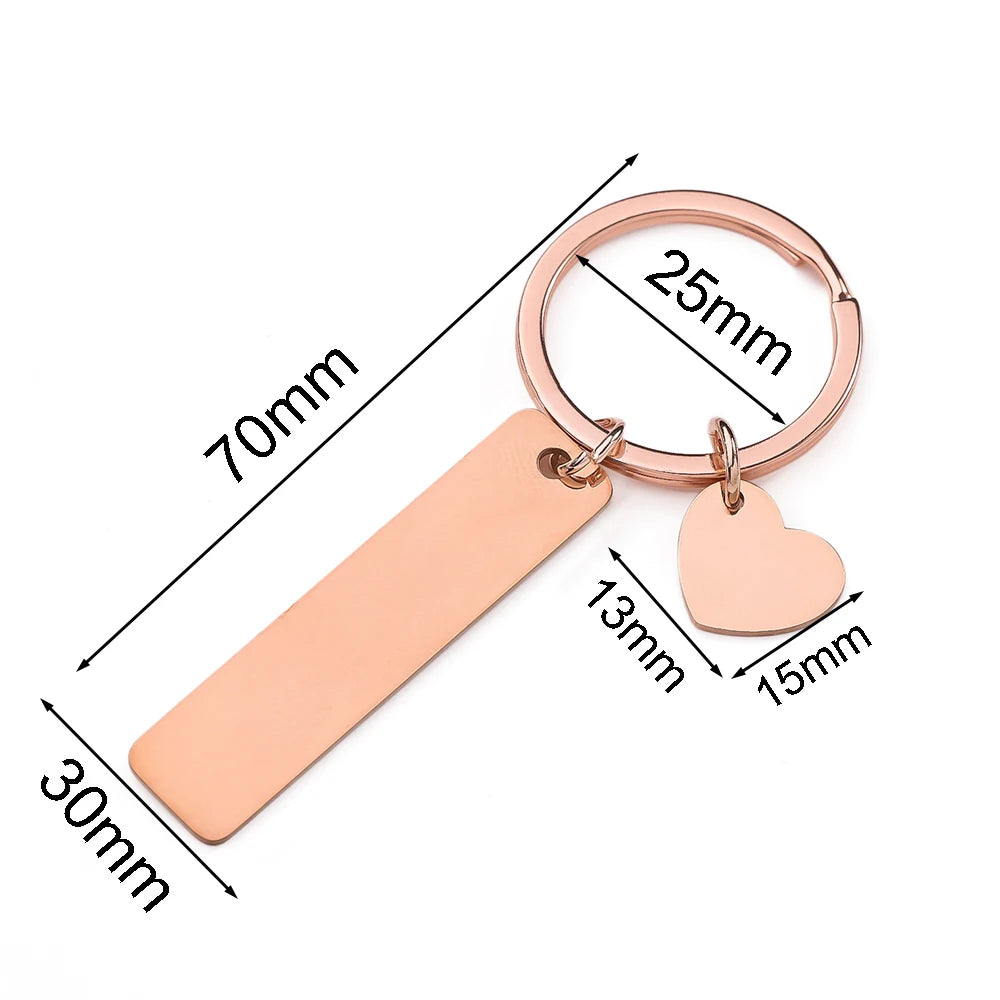 Porte-Clés Personnalisé Cœur Saint-Valentin  Chic