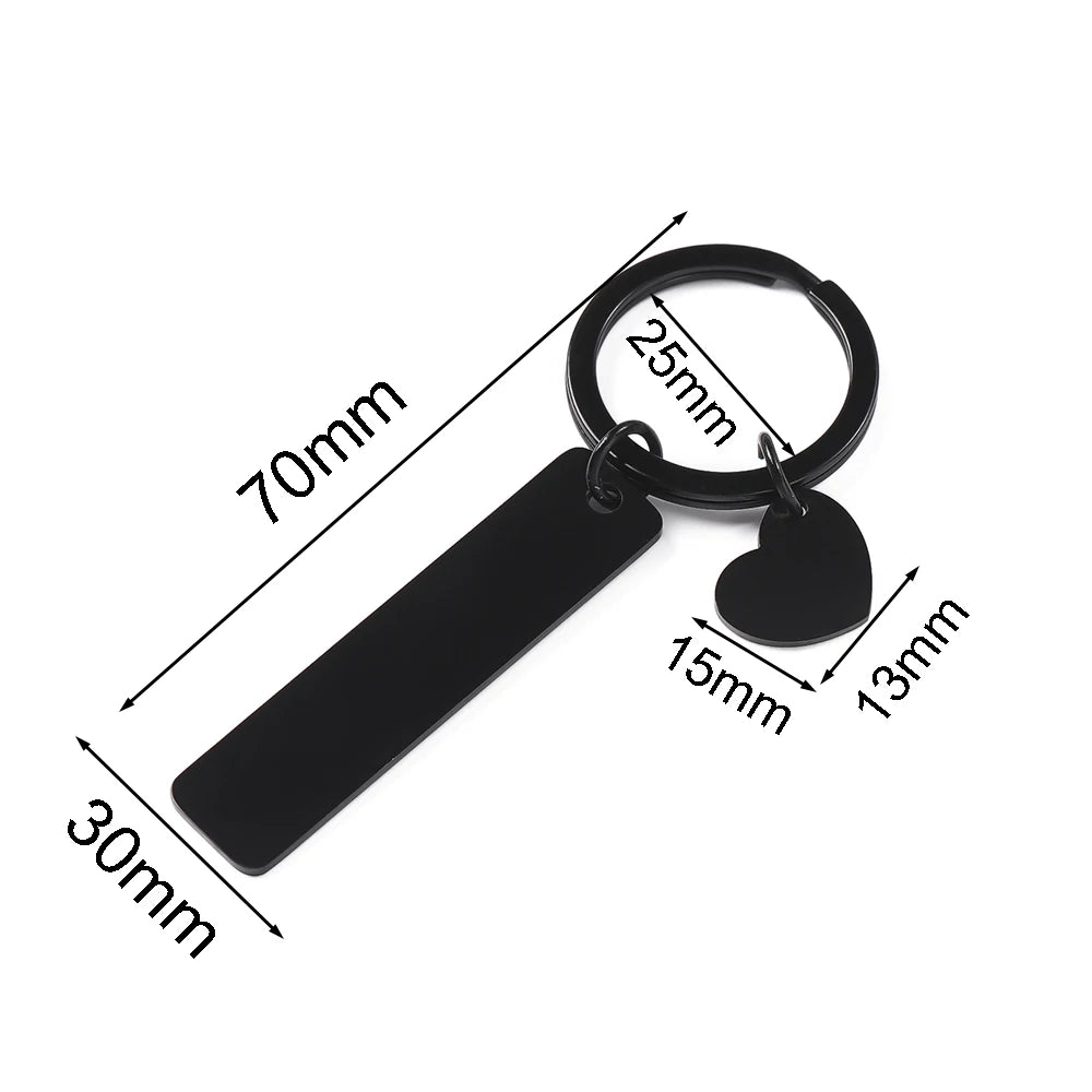 Porte-Clés Personnalisé Cœur Saint-Valentin Moderne