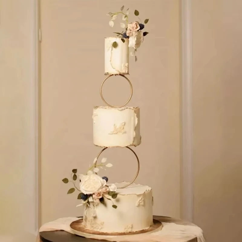 Porte-gâteau Décoratif Doré Minimaliste