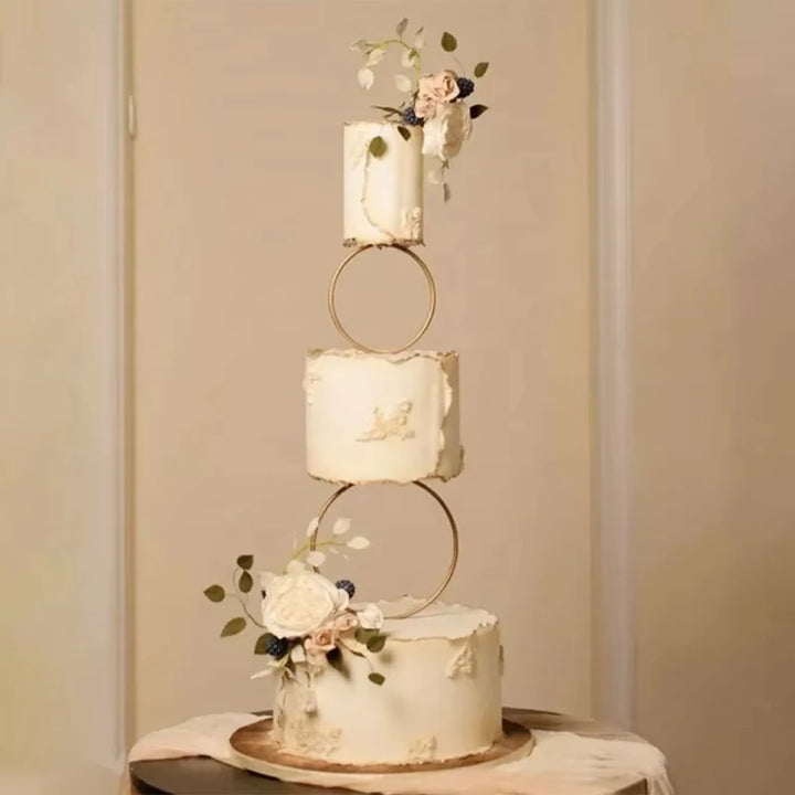 Porte-gâteau Décoratif Doré Minimaliste