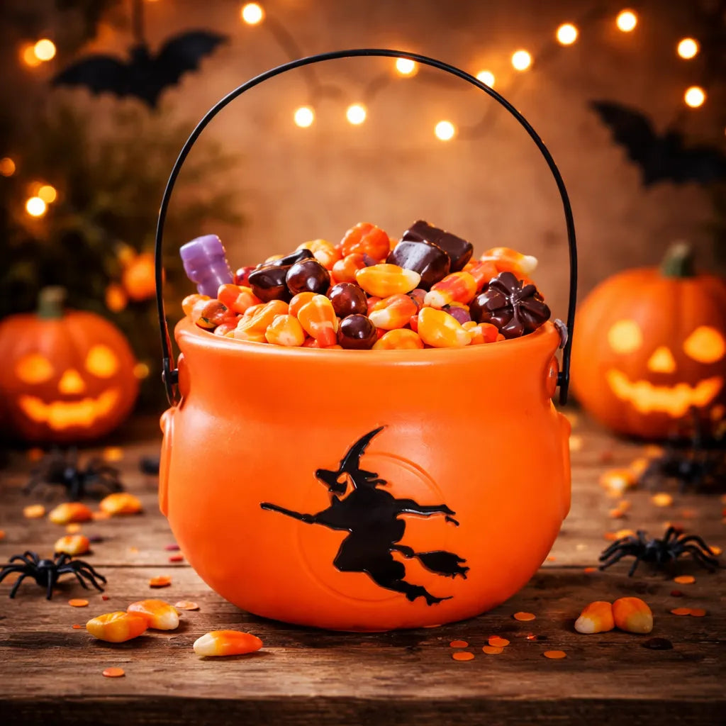 Pot à Bonbons Motif Sorcière