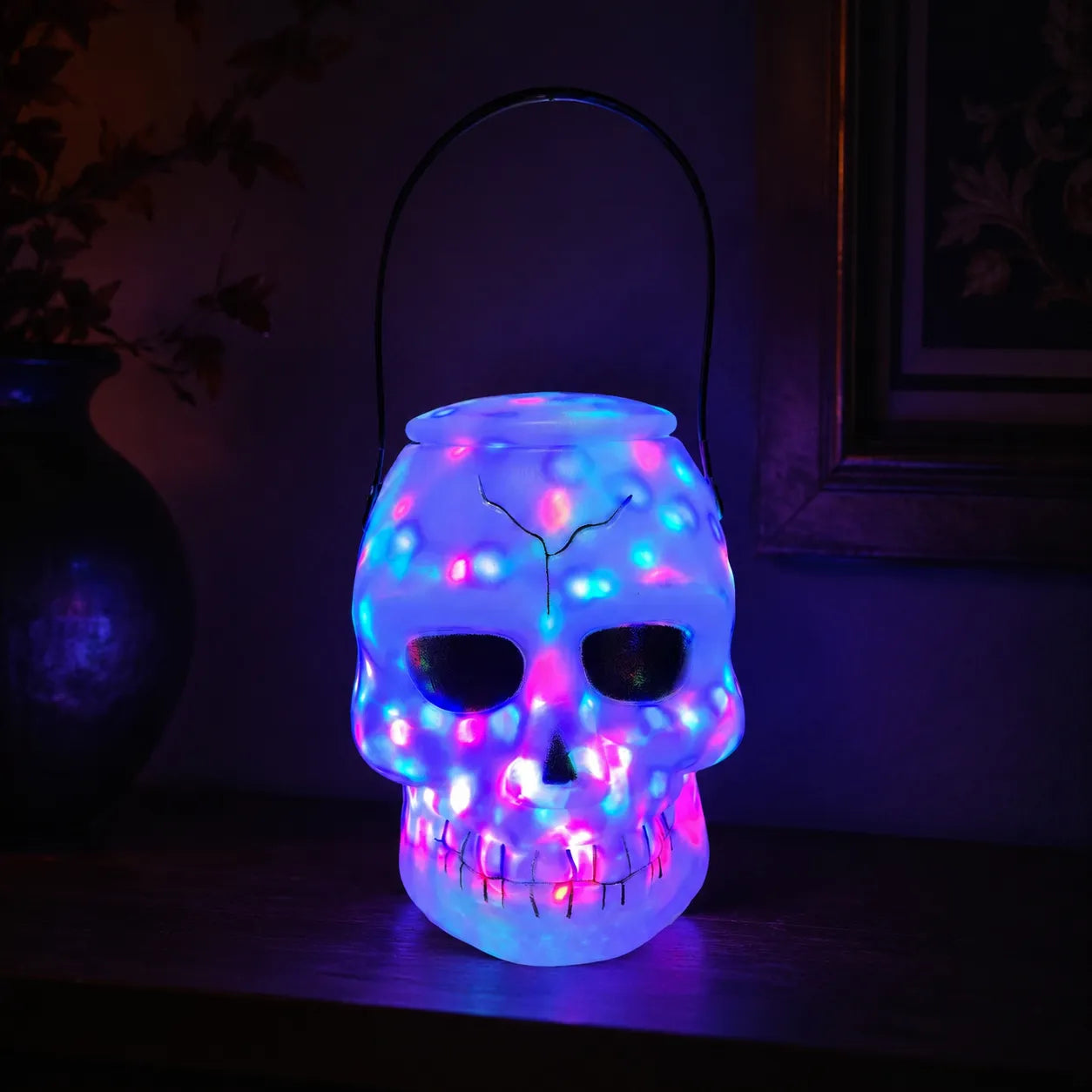 Pot Squelette Halloween Lumineux multicolores