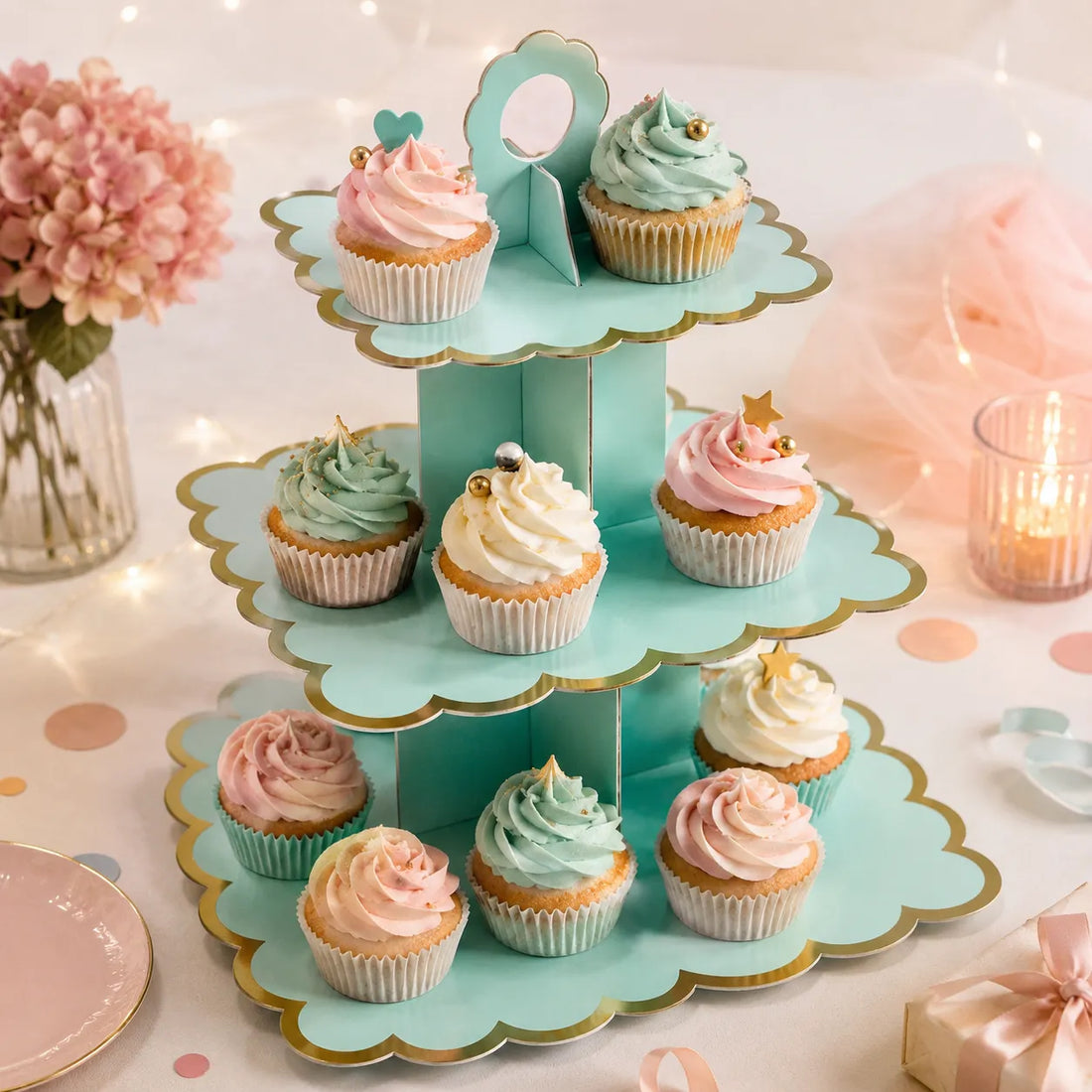 Présentoir à Cupcakes Carré en Carton 