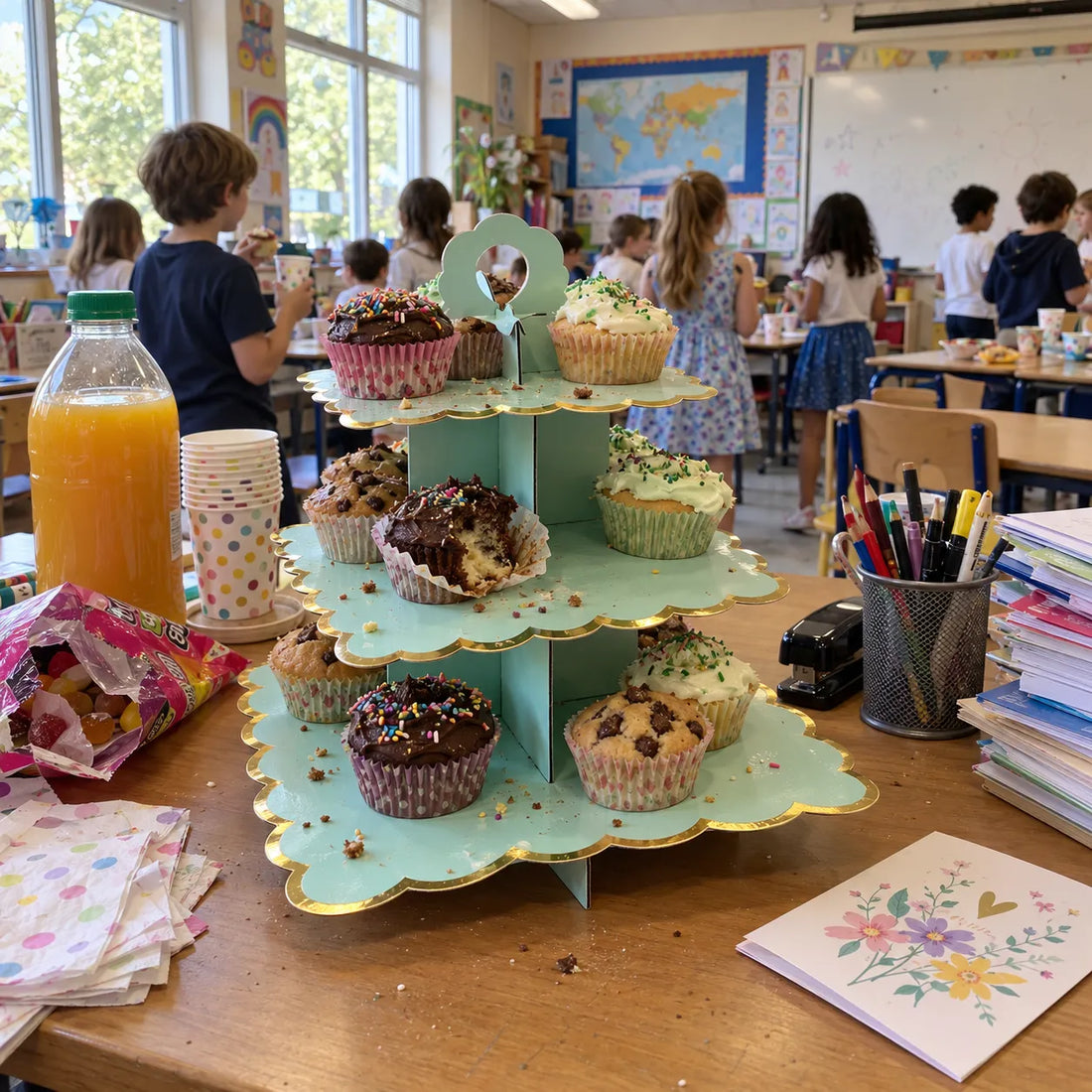 Présentoir à Cupcakes Carré en Carton Doux