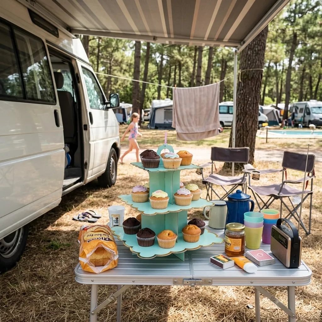 Présentoir à Cupcakes Carré en Carton Joyeux