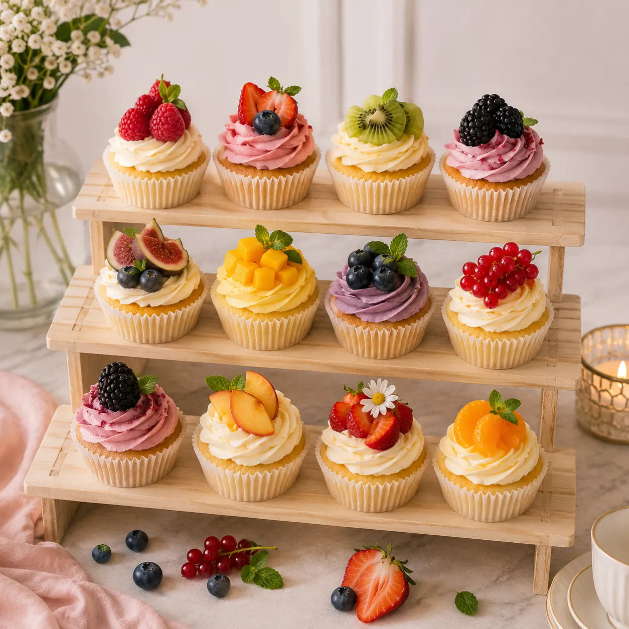 Présentoir à Cupcakes En Bois