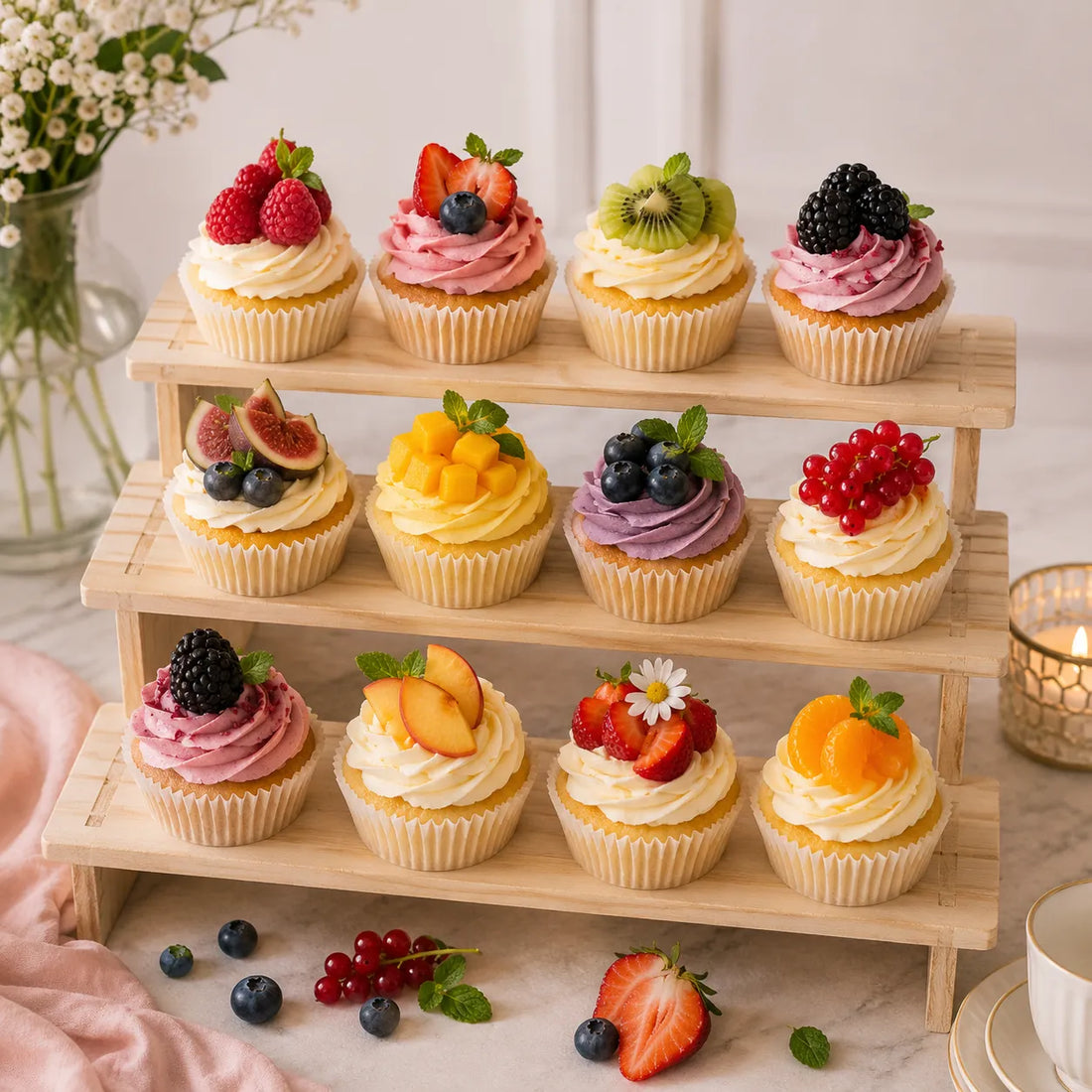 Présentoir à Cupcakes En Bois