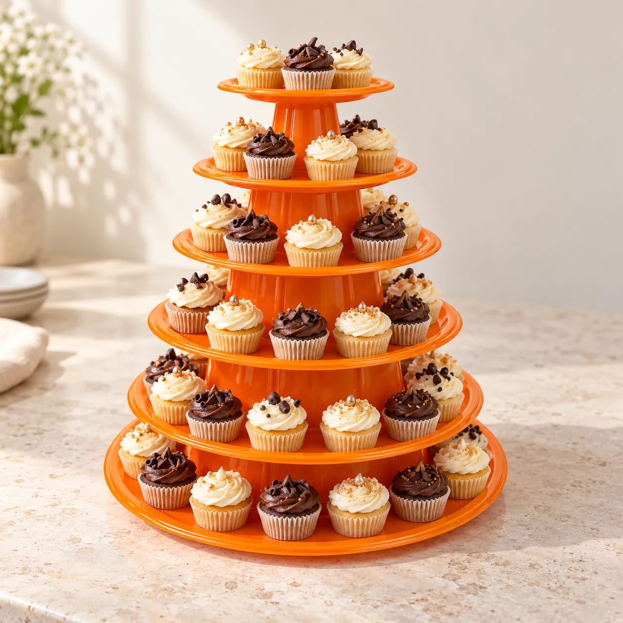 Présentoir Cupcakes à Etages en Acrylique Robuste