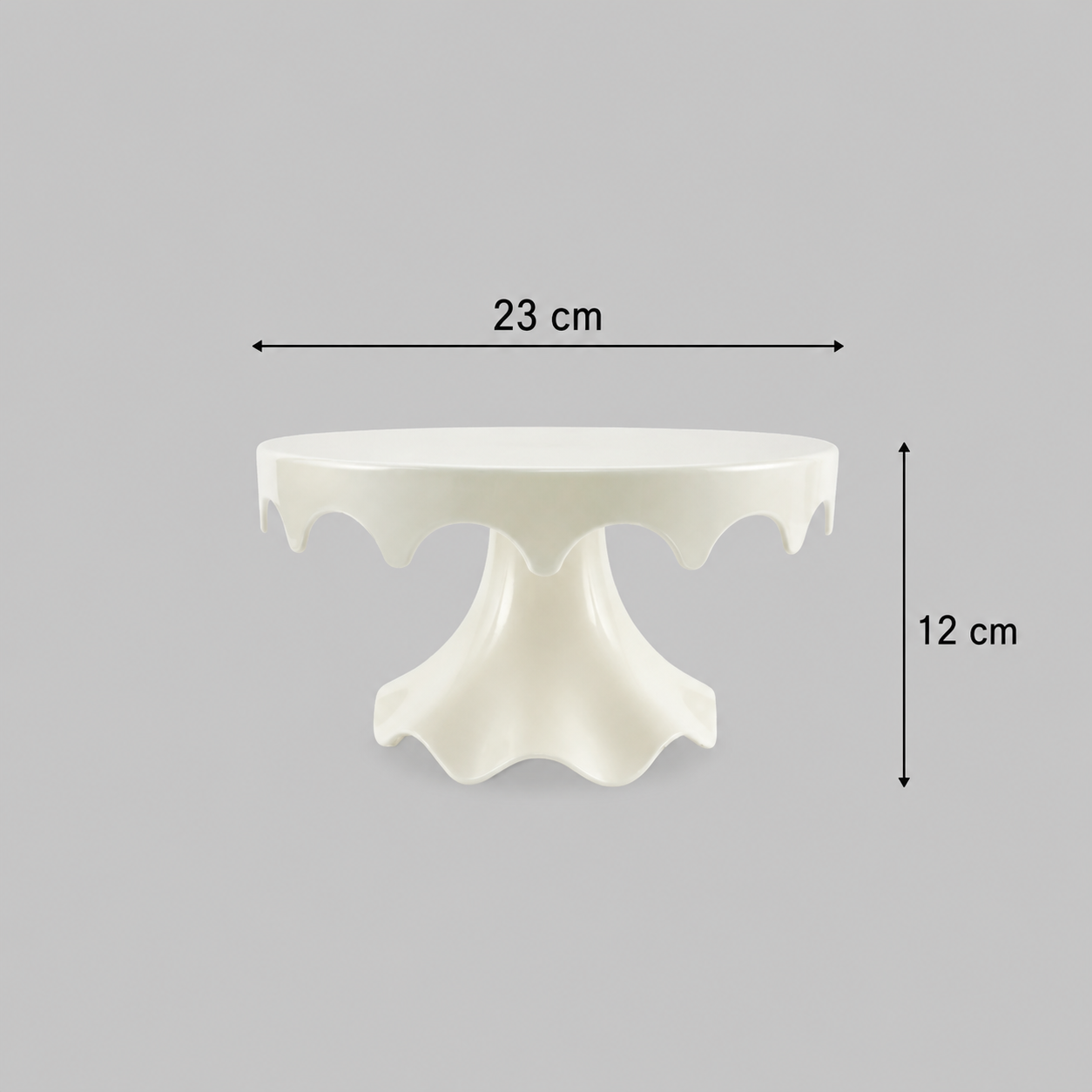 Présentoir à Gâteau Blanc en Plastique Dimensions