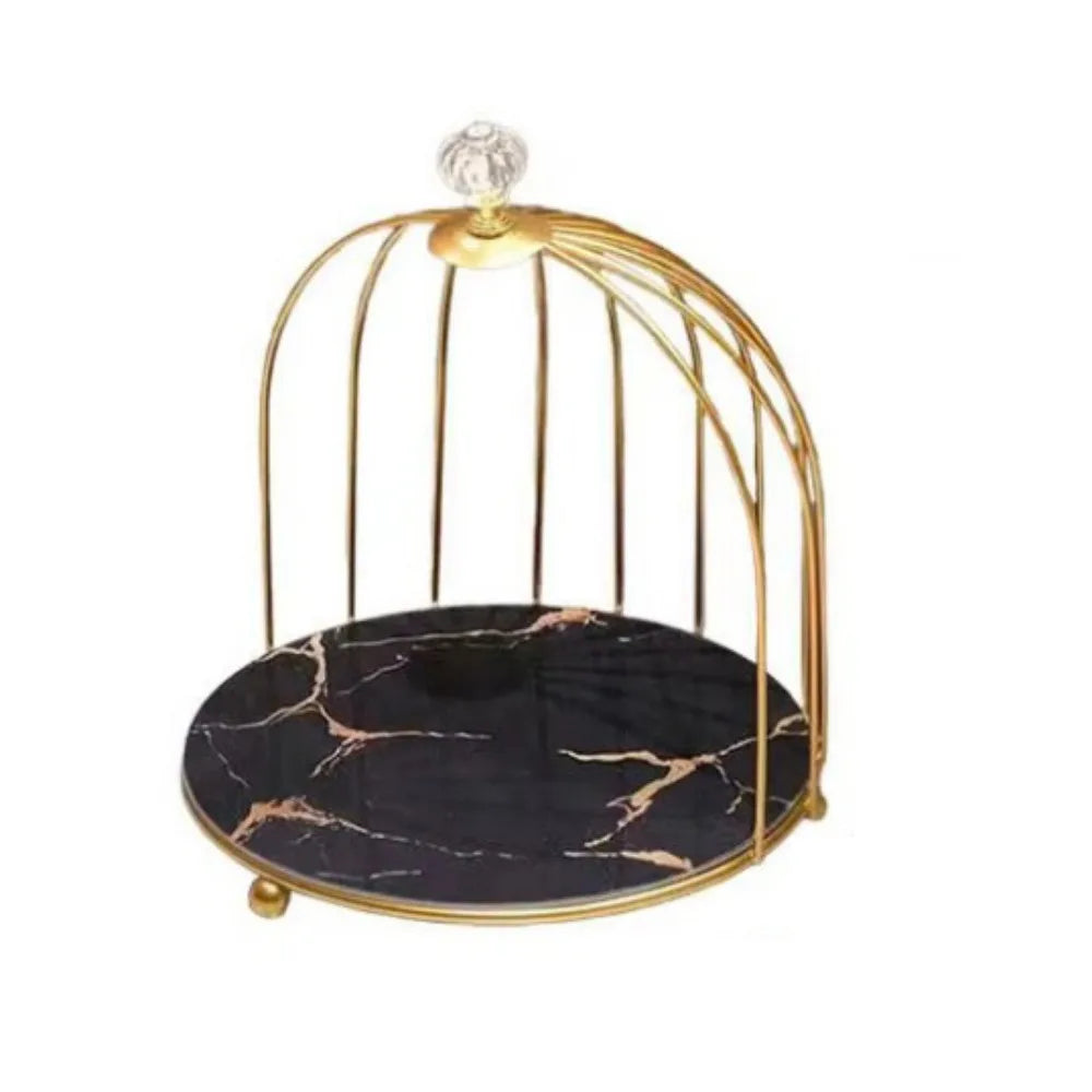 Présentoir à Gâteau Cage d’Oiseau Original Brillant