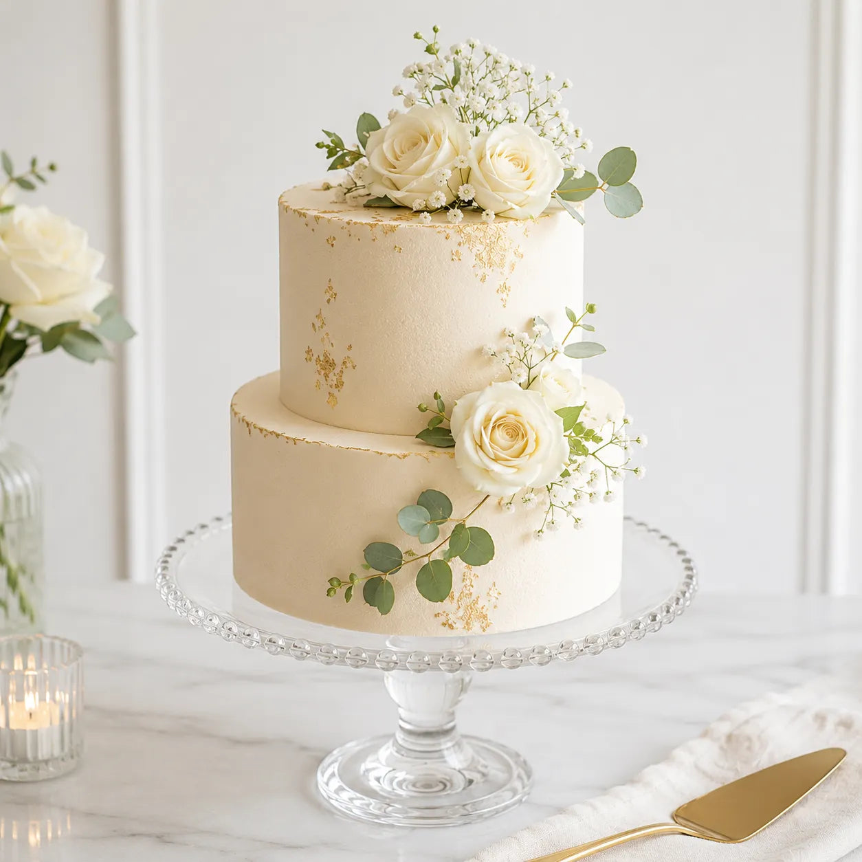 Présentoir à Gâteau En Verre élégant