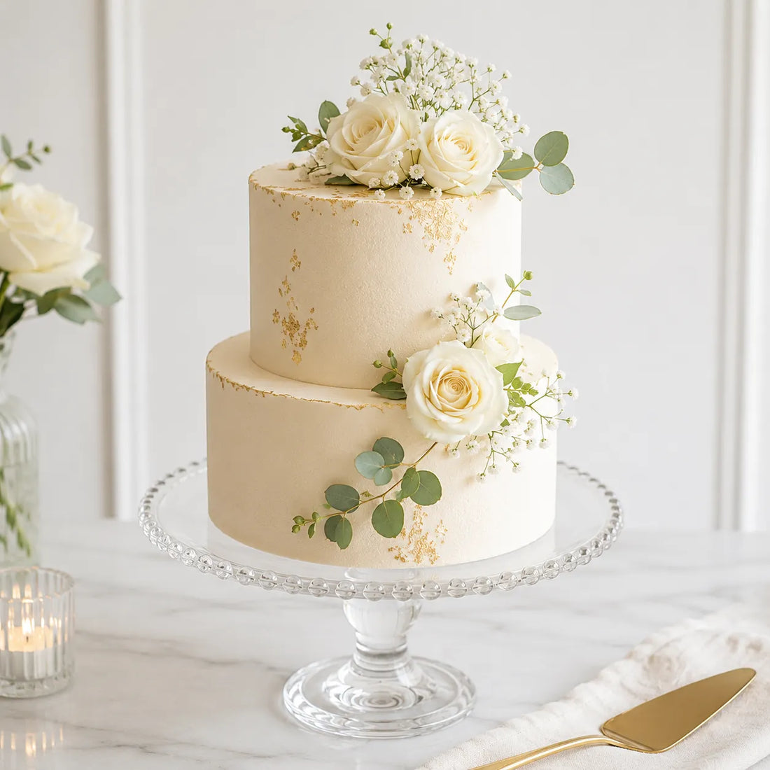 Présentoir à Gâteau En Verre élégant