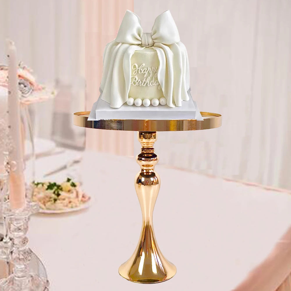 Présentoir à Gâteau Or à Pieds Design
