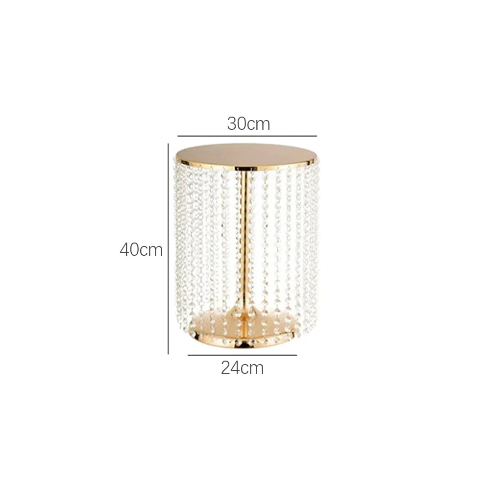 Présentoir à Gâteau à Perles de Cristal Grand