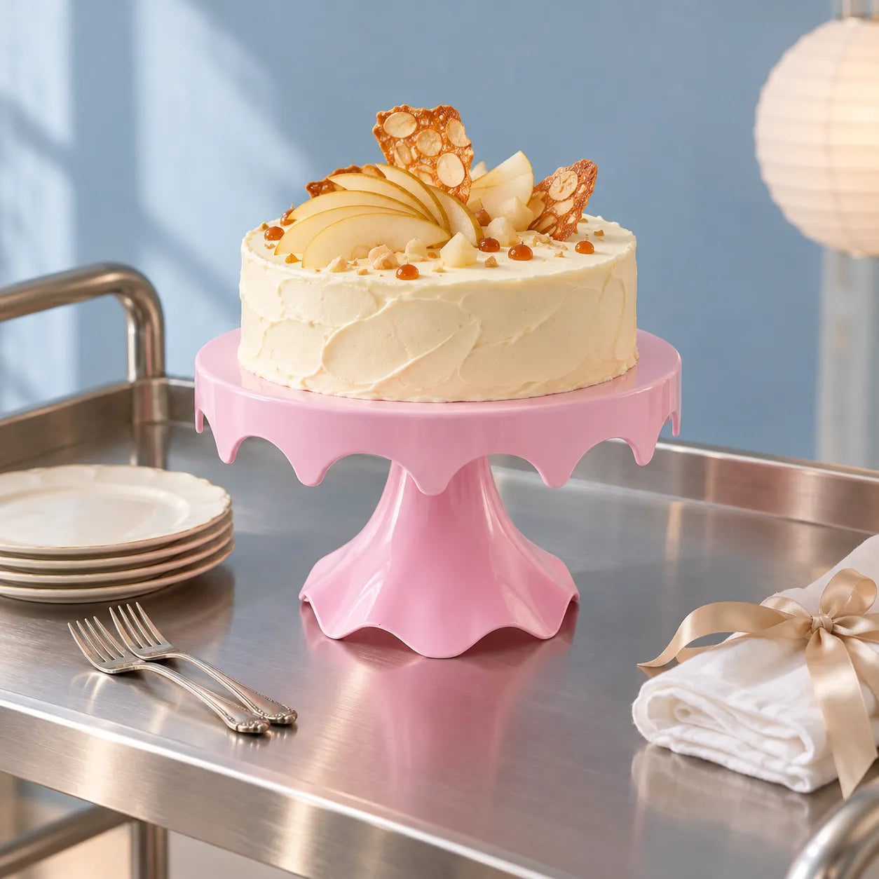 Présentoir à Gâteau Rose Tendre douce