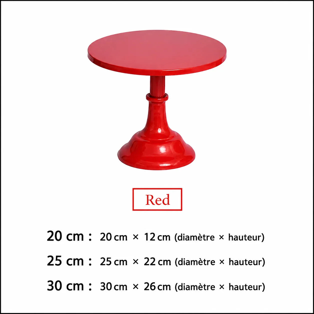 Présentoir à Gâteau Rouge Moderne