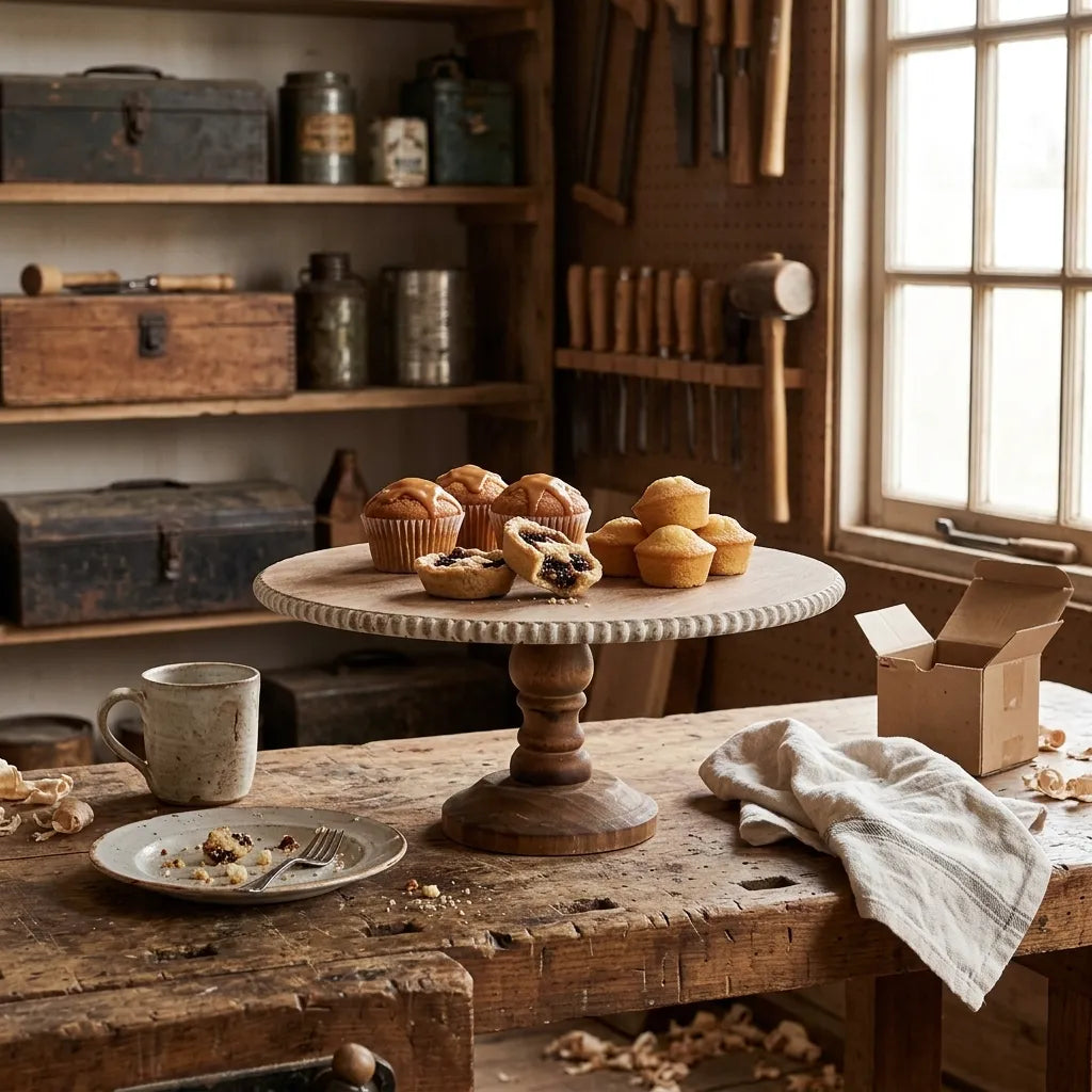 Présentoir Gâteau Vintage Bois