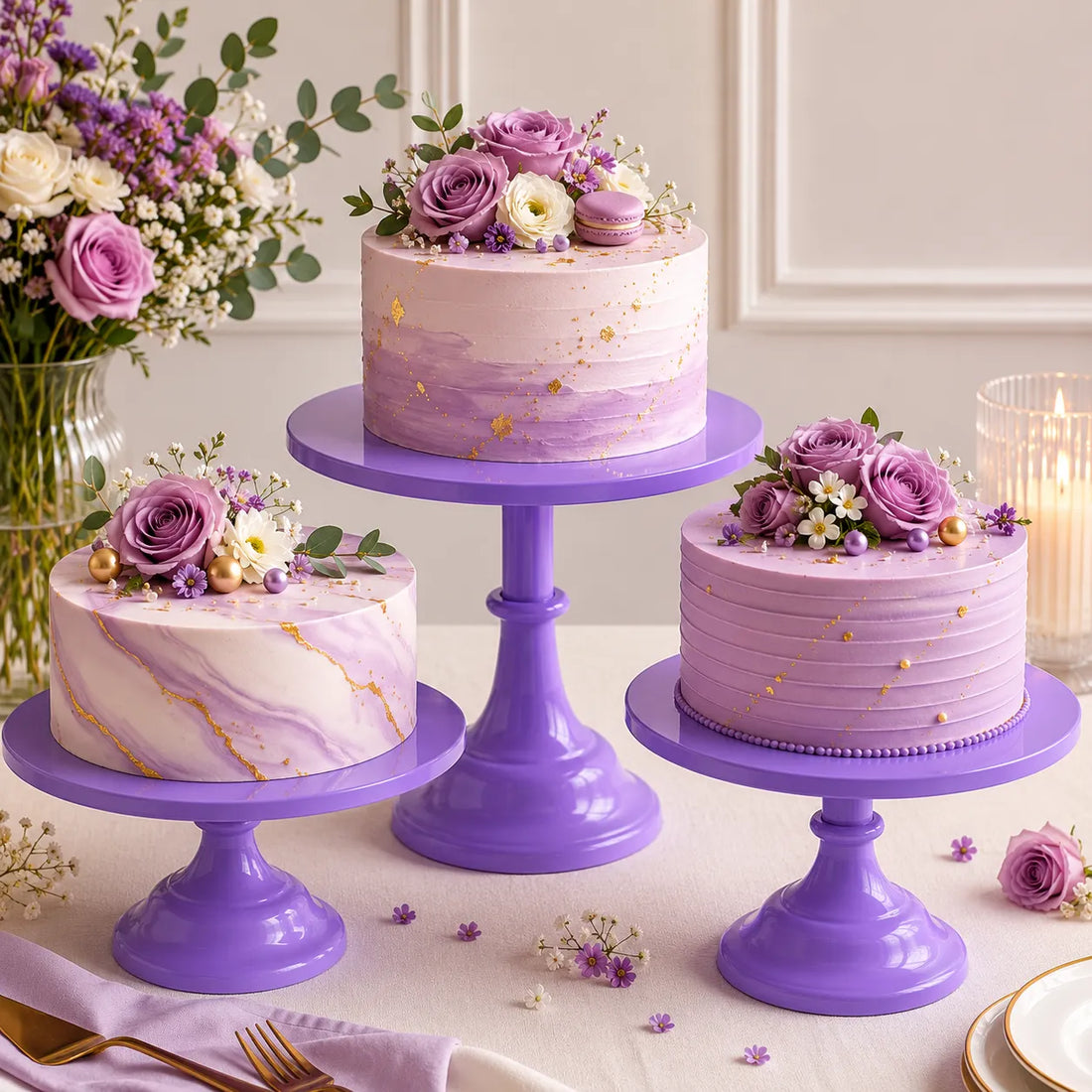 Présentoir à Gâteau Violet