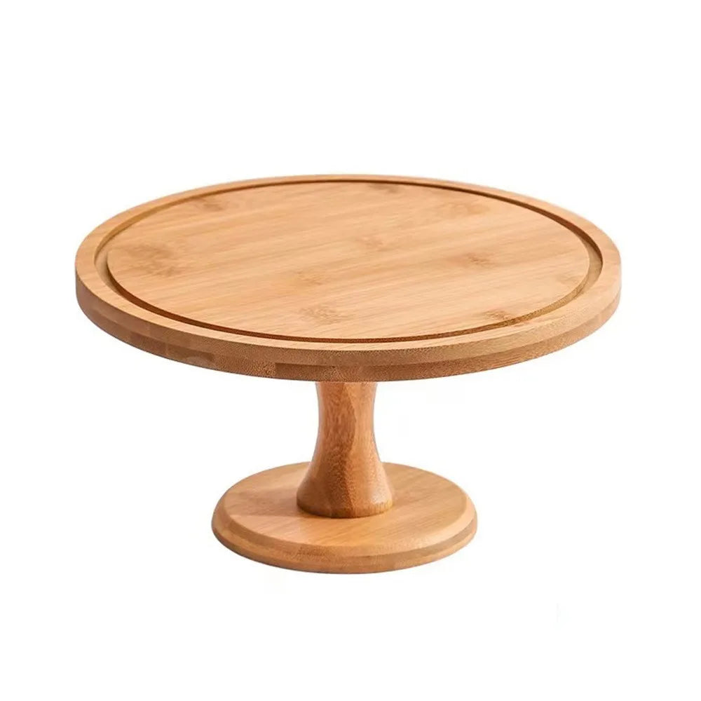 Présentoir à Gâteau en Bois Epuré Naturel