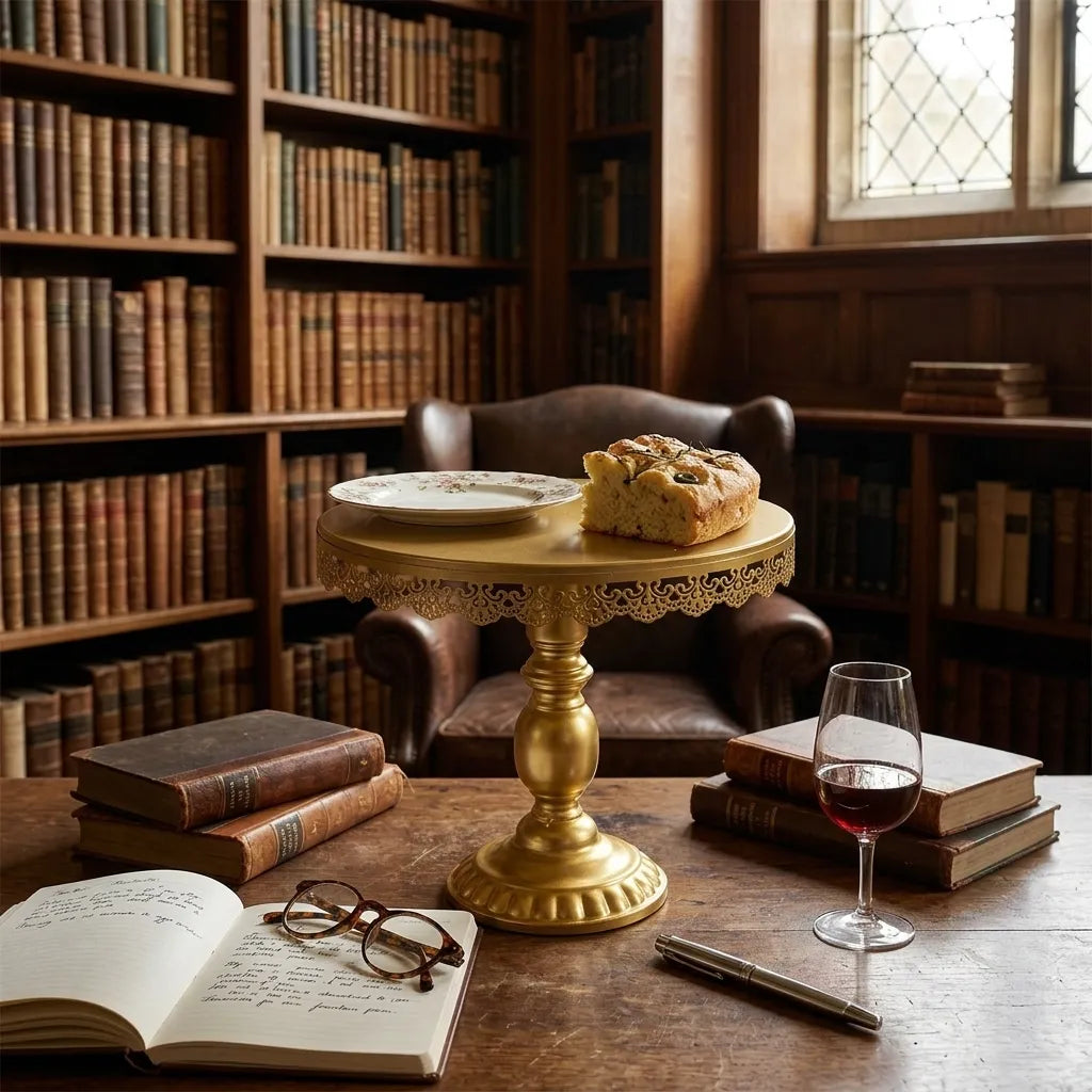 Présentoir à Gâteaux Doré Design Champêtre