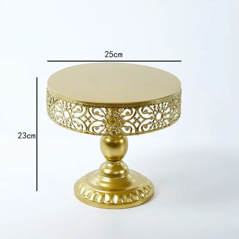Présentoir à Gâteaux Doré Design Moyen
