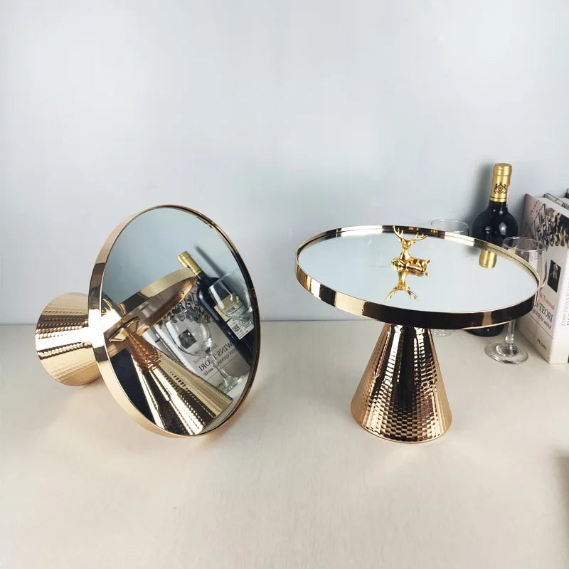 Présentoir à Gâteaux à Miroir Stylé