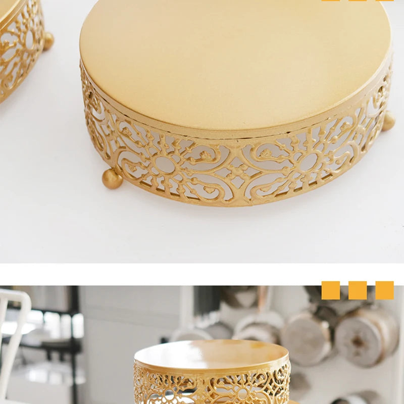 Présentoir à Gâteaux Rond Métallique Elégant