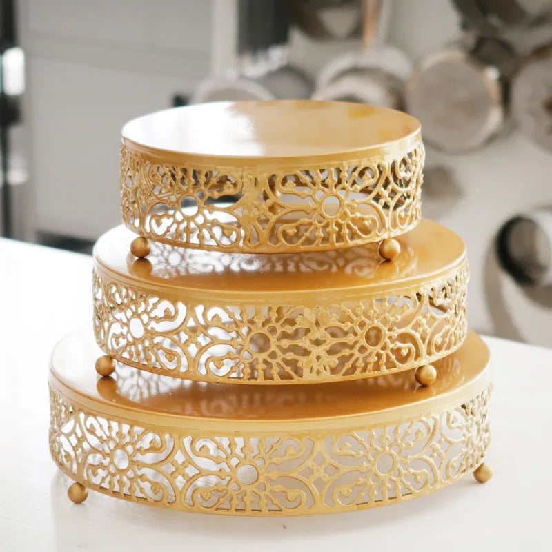 Présentoir à Gâteaux Rond Métallique Moderne
