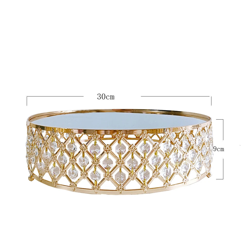 Présentoir à Gâteaux en Métal à Miroir Sophistiqué