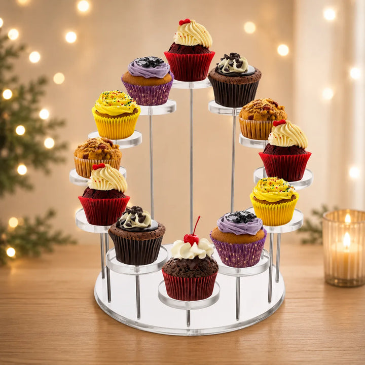 Présentoir Mini Cupcake en Acrylique Transparent