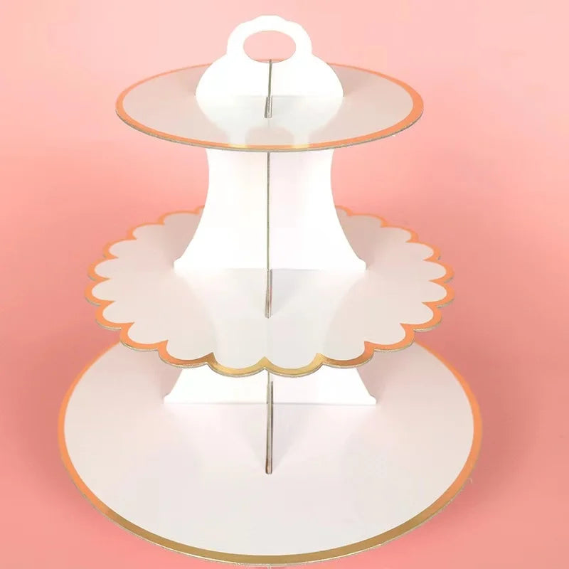Présentoir à cupcake Blanc en Carton épuré
