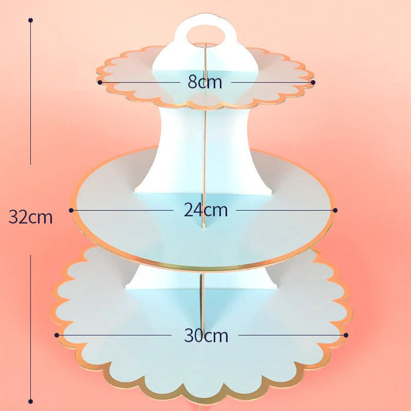 Présentoir à cupcake Bleu en Carton design