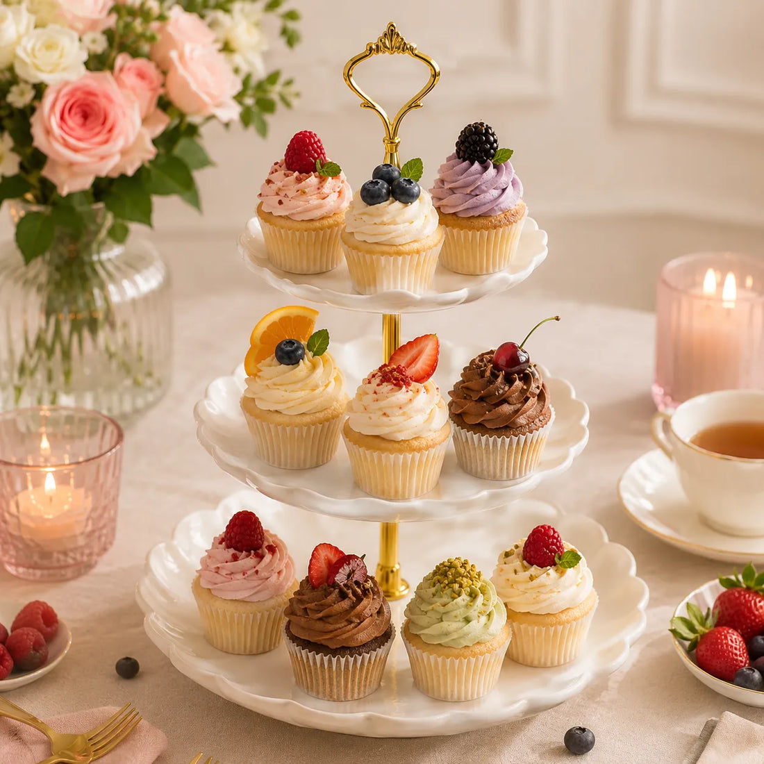 Présentoir à cupcake En Plastique