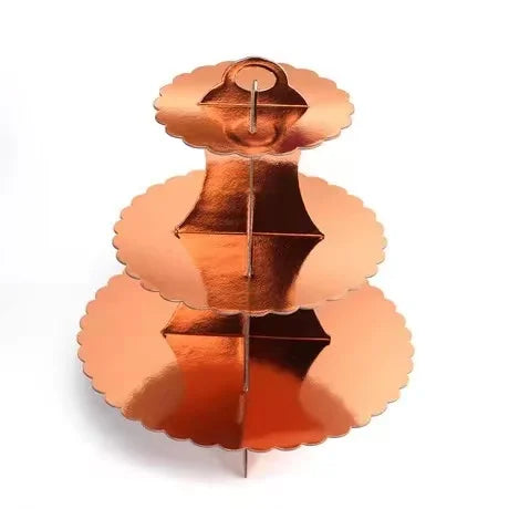 Présentoir à cupcake Rose Gold en Carton lumineux