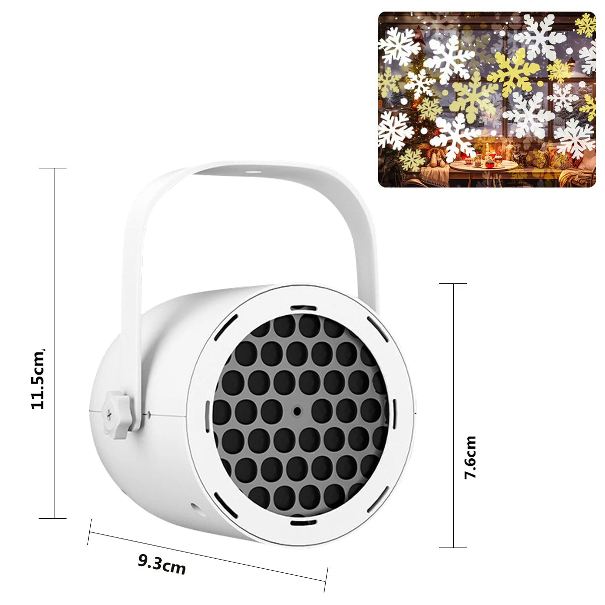 Projecteur Blanc Noël stylé