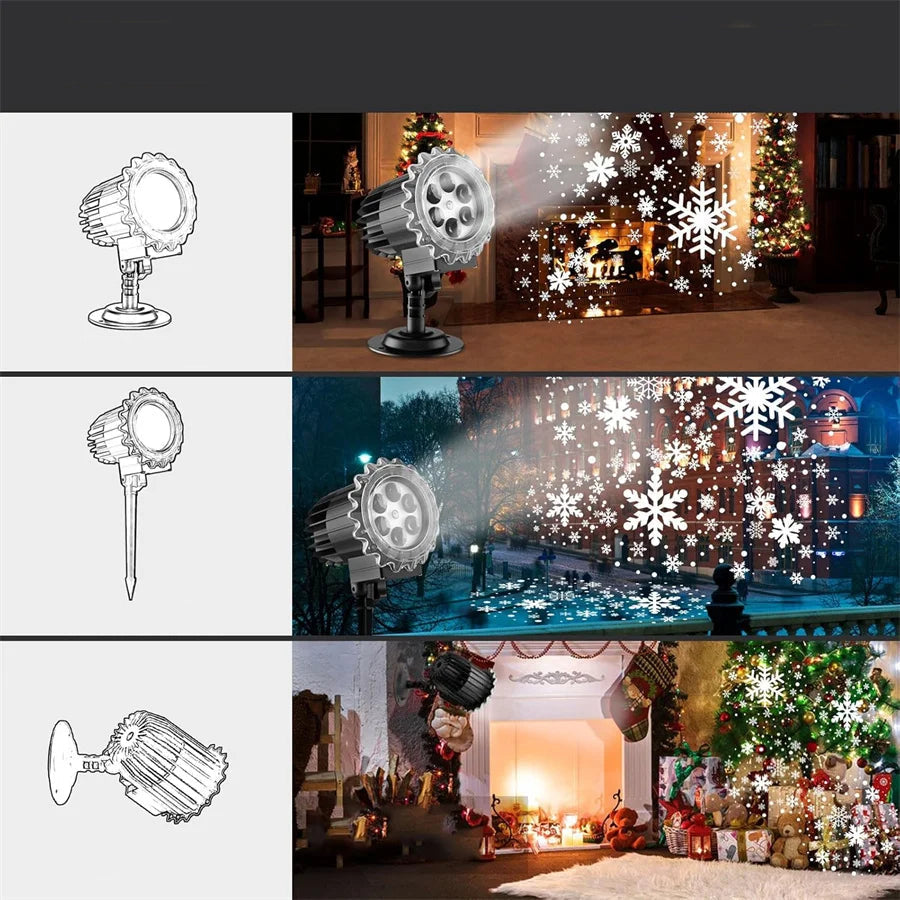 Projecteur Flocon De Neige Pour Extérieur stylé