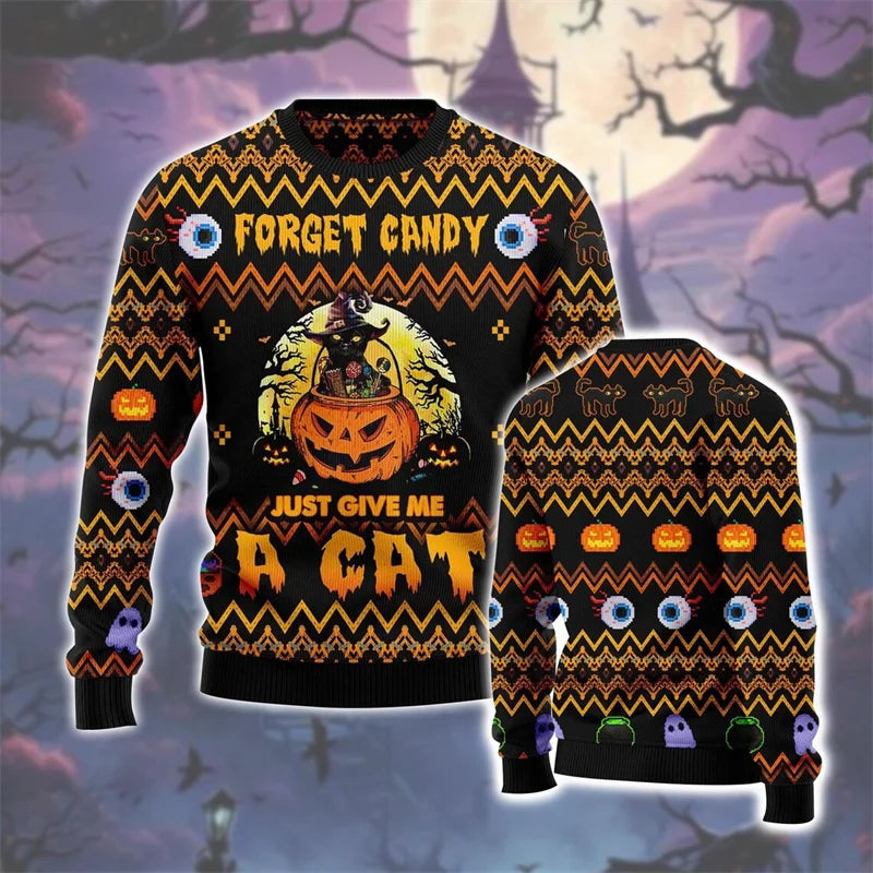 Pull Noir Halloween Unique